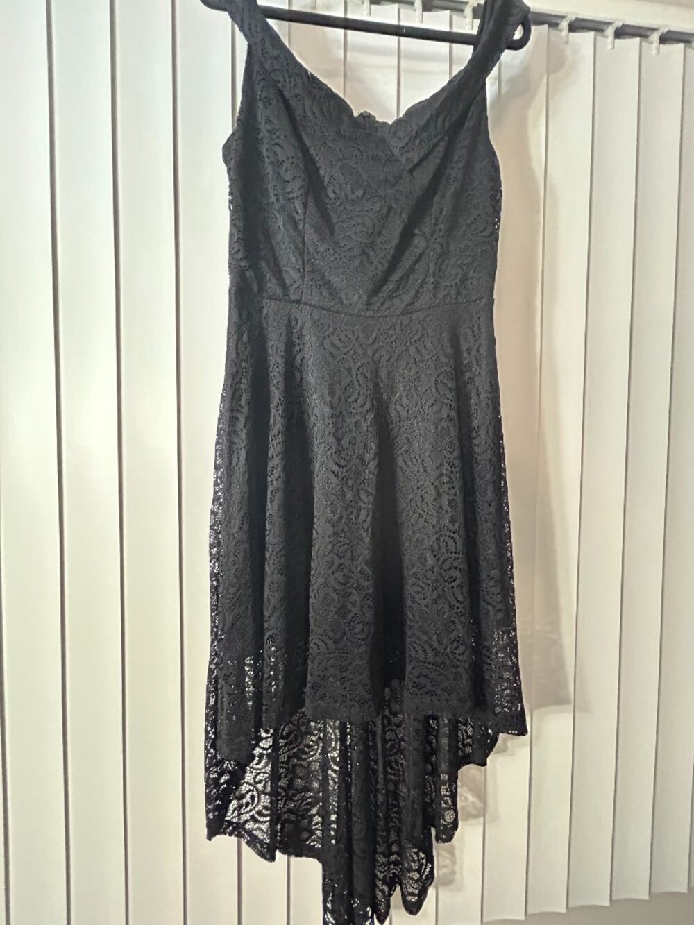 Women's HR Homrain Black Lace High-Low Dress Size XL
